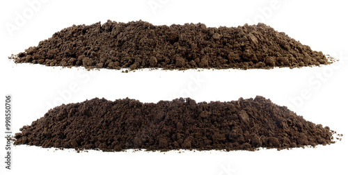 Soil Banner side view isolated on white background