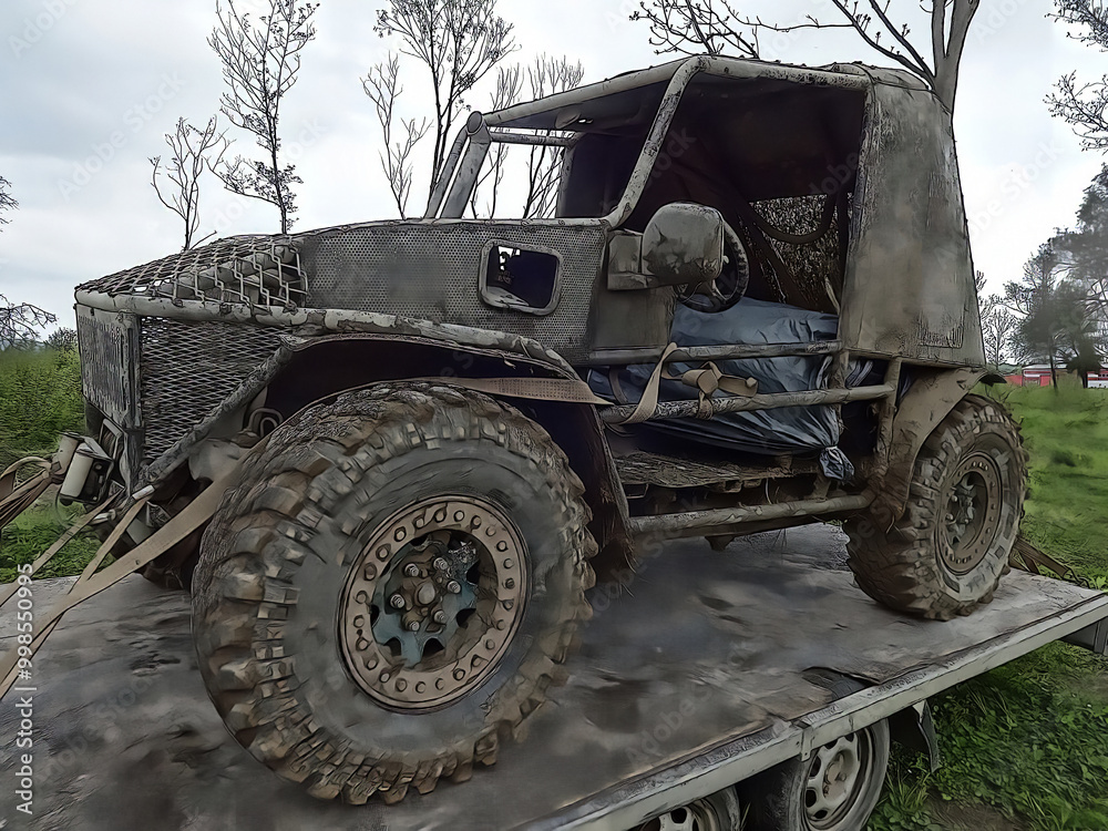 Off-road car good for forest and muddy roads Off-road car good for forest and muddy roads
