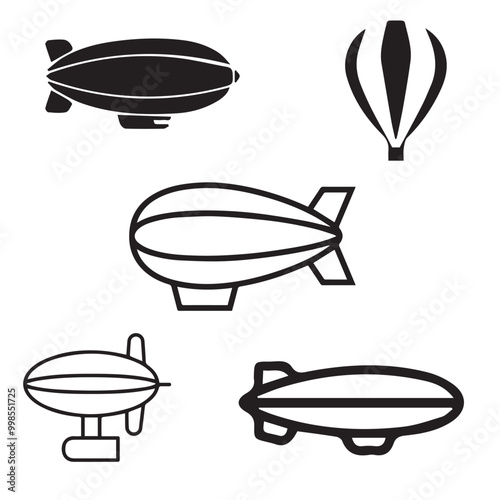 Blimp vector set 