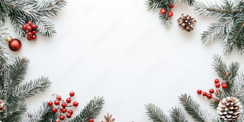 Winter element frame white background Winter element frame white background