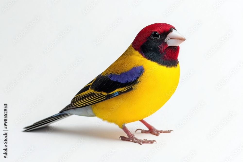 Colorful Gouldian Finch on Clean Background Colorful Gouldian Finch on Clean Background