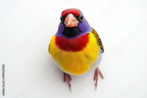 Gouldian Finch: Rainbow-colored Australian Finch photo