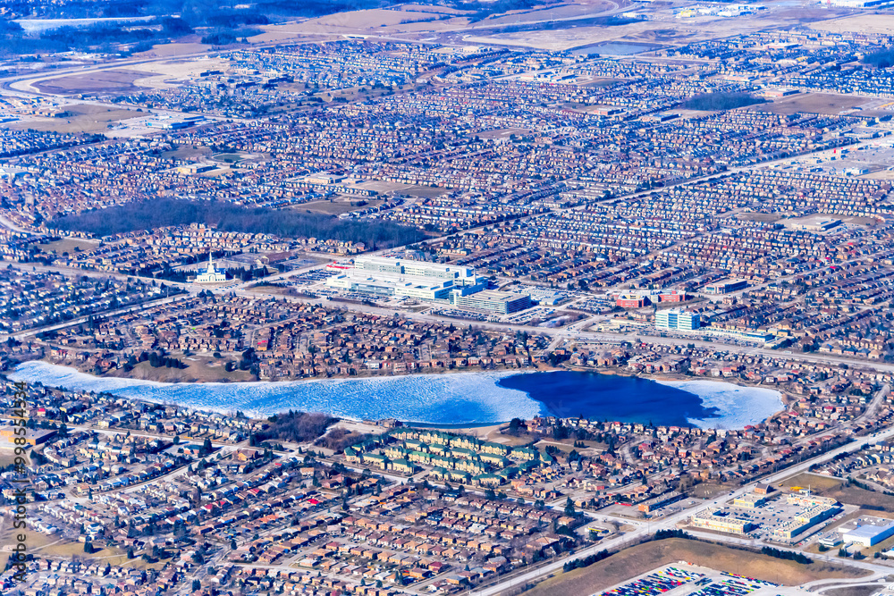 Urban lake in winter, Toronto, Canada Urban lake in winter, Toronto, Canada