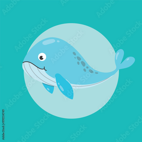 whale cute vector illustration