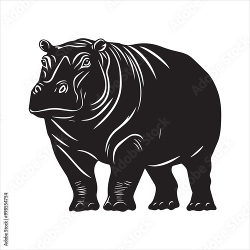 rhino illustration., cartoon, animal, vector, mammal, illustration, wild, hippo, rhino, bear, wildlife, hippopotamus, zoo, nature, animals, rhinoceros, art, big, cute, fun, drawing, elephant, safari, 