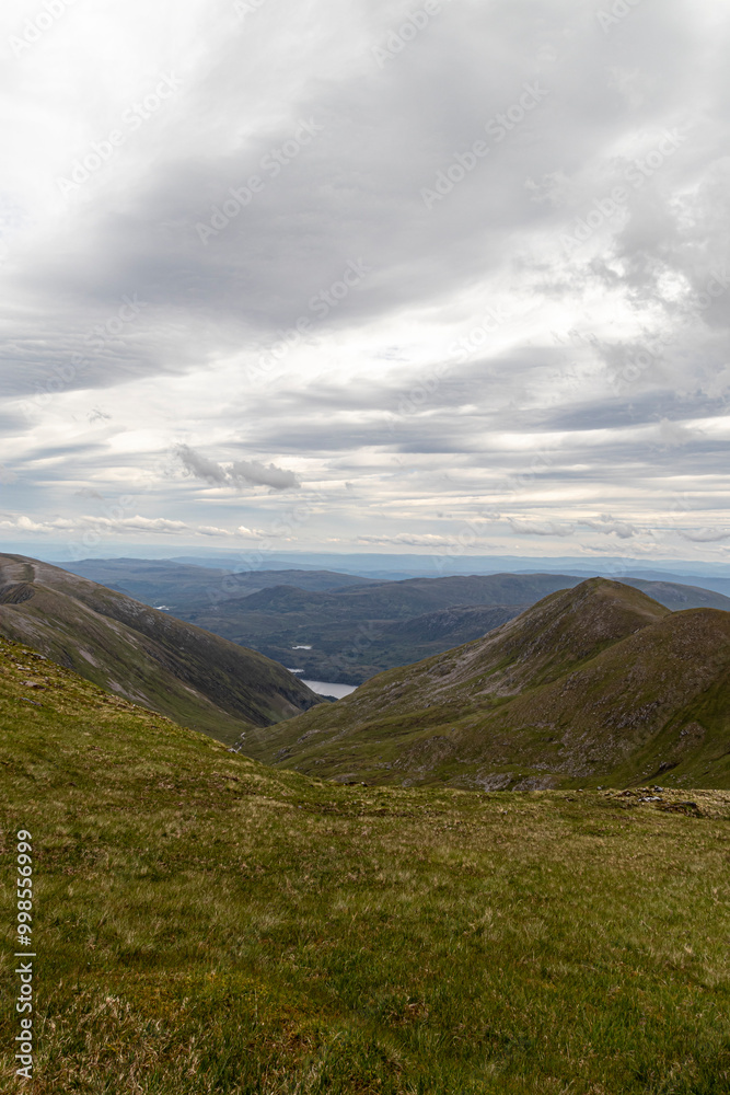 Hiking route across Carn Eighe, Glen Affric Scottish highlands Hiking route across Carn Eighe, Glen Affric Scottish highlands