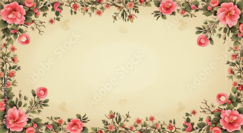 frame with flowers