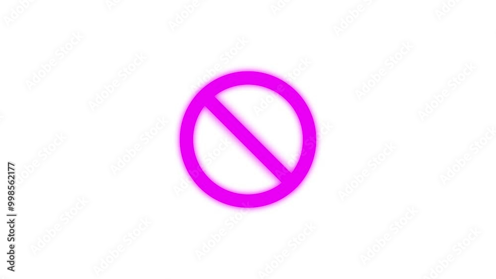 Do not circle shape icon red color animation Do not circle shape icon red color animation