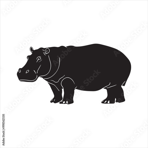 rhino illustration., cartoon, animal, vector, mammal, illustration, wild, hippo, rhino, bear, wildlife, hippopotamus, zoo, nature, animals, rhinoceros, art, big, cute, fun, drawing, elephant, safari, 