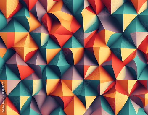 Pattern stock abstract 3D geometrical optical illusion background