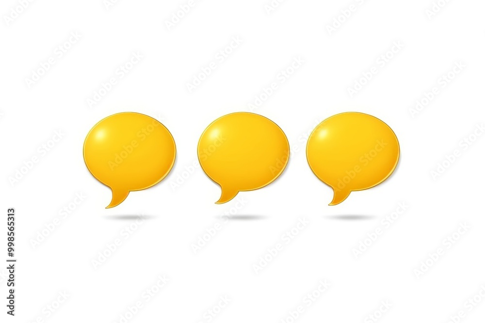 three yellow balloons with a shadow on a white background three yellow balloons with a shadow on a white background