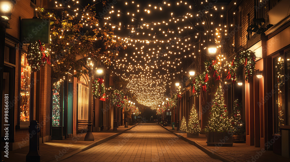 Festive Street with Holiday Lights (christmas-tree) Festive Street with Holiday Lights (christmas-tree)