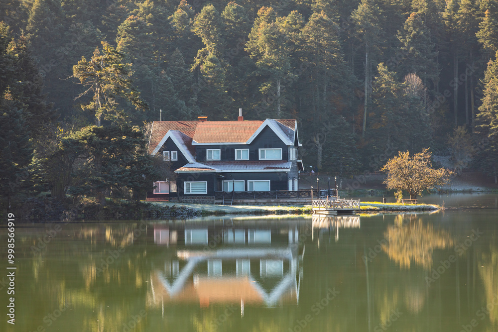 Autumn Season in the Golcuk Lake National Park Drone Photo, Golcuk Bolu, Turkiye (Turkey) Autumn Season in the Golcuk Lake National Park Drone Photo, Golcuk Bolu, Turkiye (Turkey)