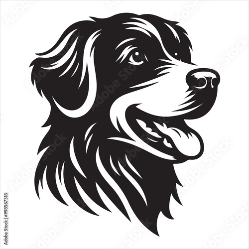 Wallpaper Mural black and white dog Torontodigital.ca