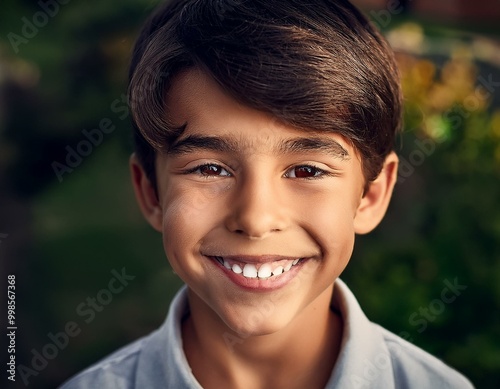 Retrato de niño pequeño sonriendo