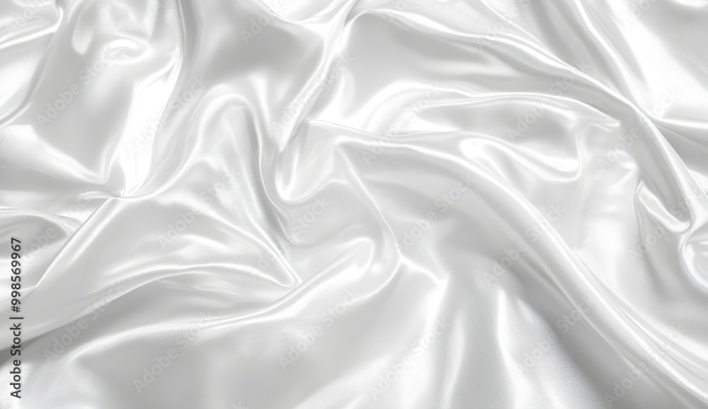 White Satin Fabric Drape Texture Abstract Background White Satin Fabric Drape Texture Abstract Background