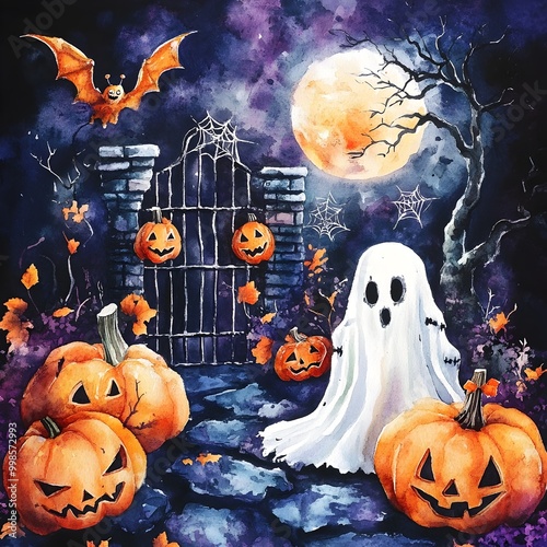 Spooky Watercolor Halloween...