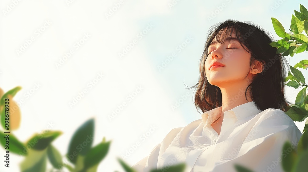 Embracing Tranquility: A Moment of Mindfulness Amidst Nature's Calmness and Peaceful Vibes