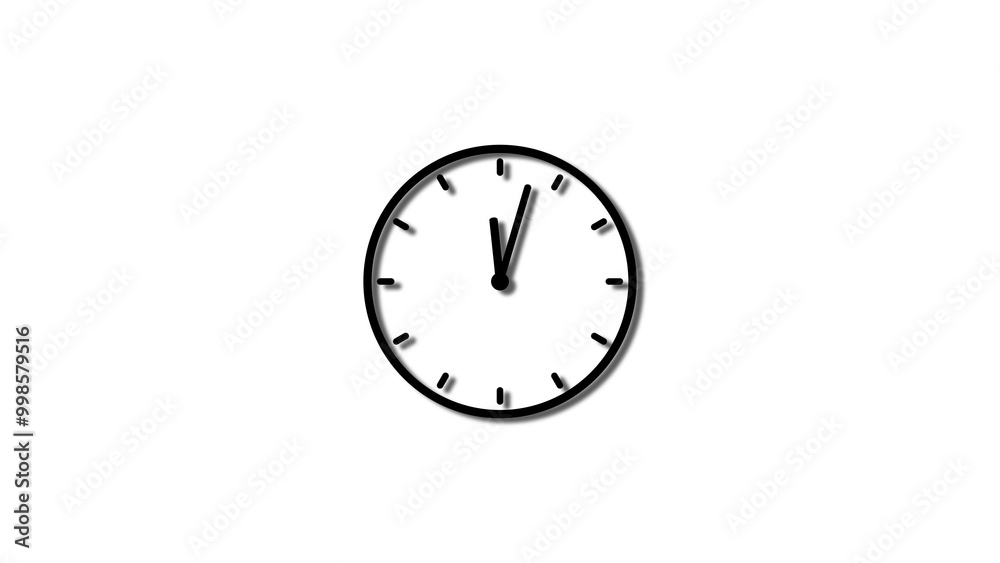 Analog Clock Icon Illustration Background.