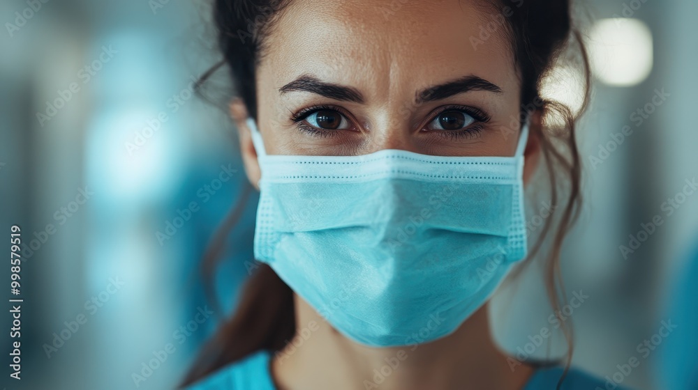 Close-up image of a nurse in scrubs with a stethoscope around their neck in a hospital corridor, symbolizing the essential role of healthcare workers. Perfect for medical stock photos. Close-up image of a nurse in scrubs with a stethoscope around their neck in a hospital corridor, symbolizing the essential role of healthcare workers. Perfect for medical stock photos.