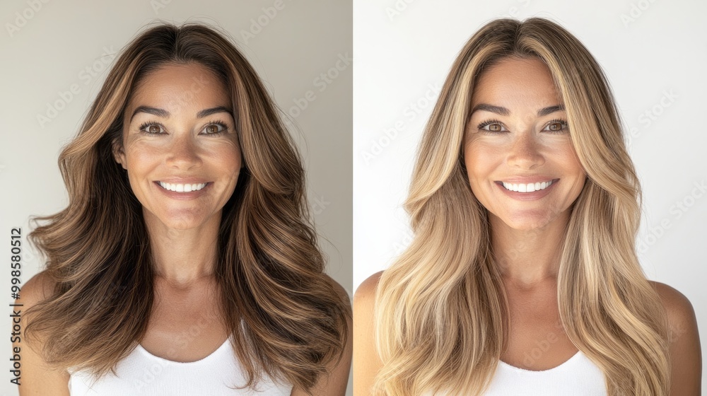 Blonde to Brunette: A Woman's Hair Transformation Blonde to Brunette: A Woman's Hair Transformation