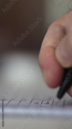 Work from Home: Man Using Laptop and Notebook for Journaling Ideas