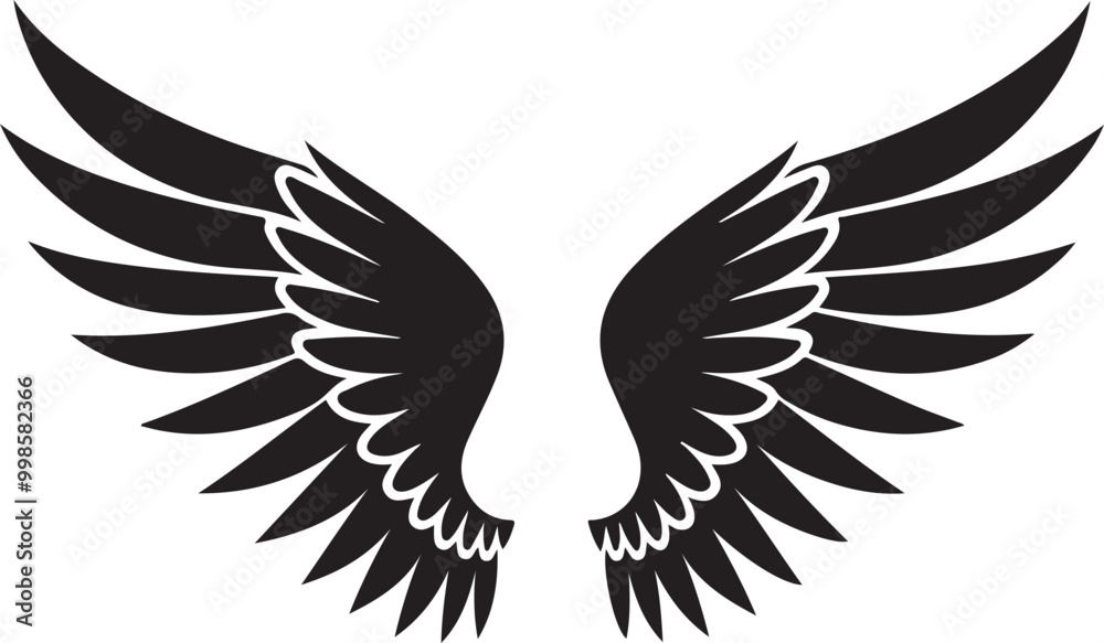 Obraz premium Wings logo icon vector image