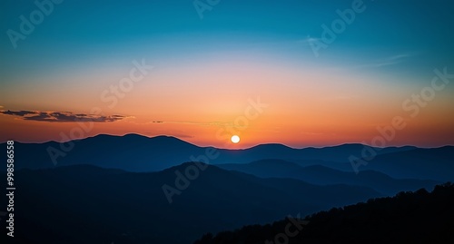 Capturing the Serenity of Sunset in the Mountains