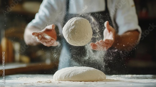 Pay close attention to the dough that the chef tosses into the air. How to make a pizza crust