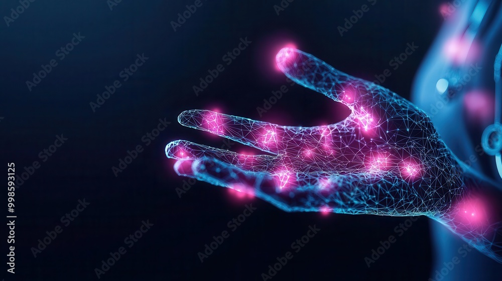Abstract network of healthcare providers visualized with glowing dots and lines, efficient global care system, Abstract network of healthcare providers visualized with glowing dots and lines, efficient global care system,