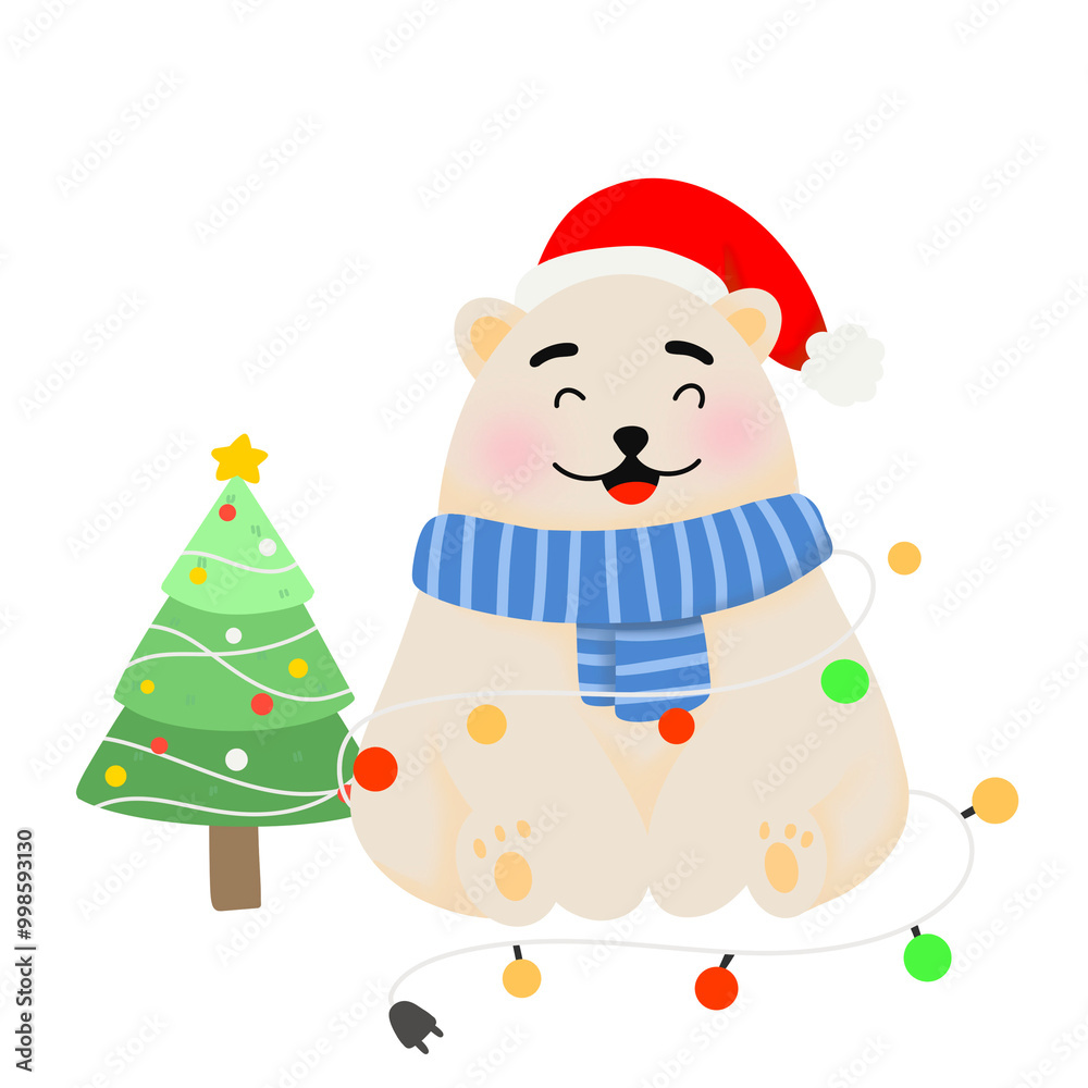 snowman and christmas tree