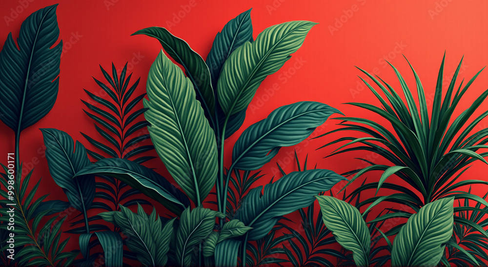 red and green plant red and green plant
