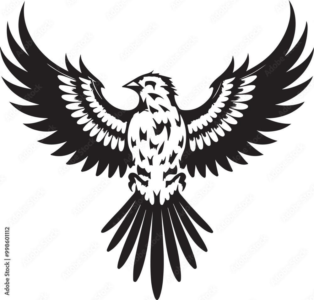 Obraz premium A bird large tribal tattoo vector image