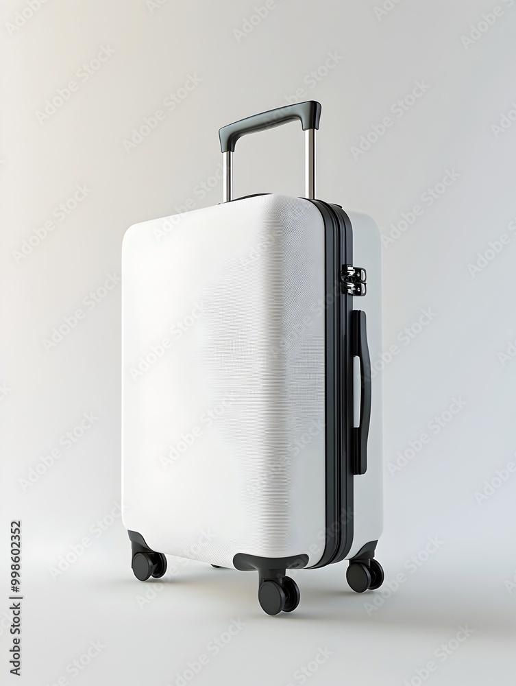 Sleek and Efficient Carry On Luggage with Minimalist White Background Sleek and Efficient Carry On Luggage with Minimalist White Background