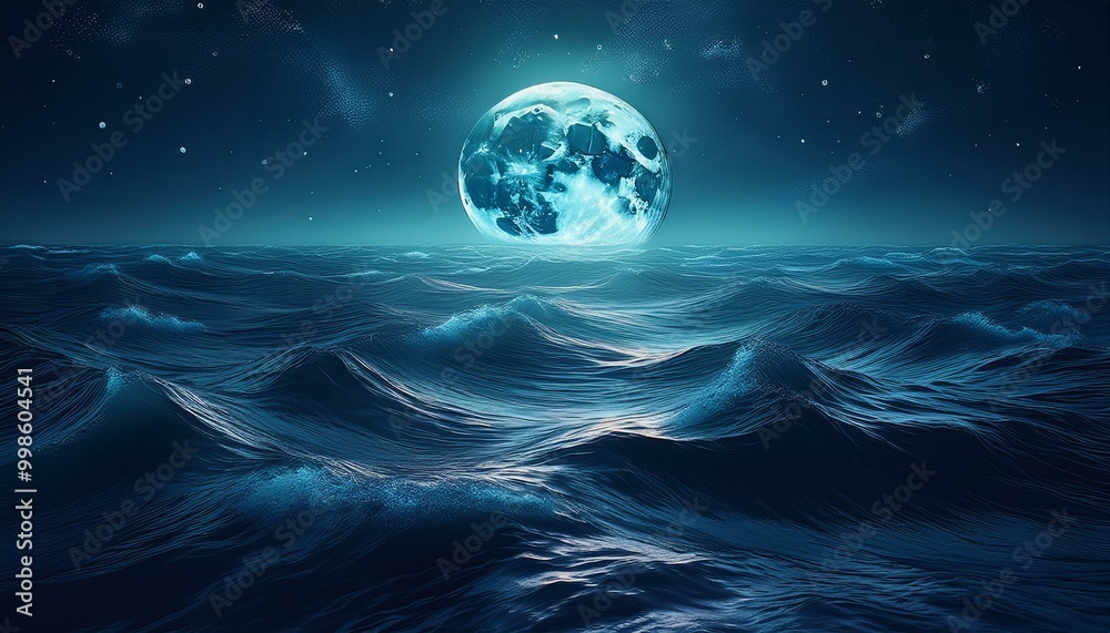 moon over the ocean moon over the ocean