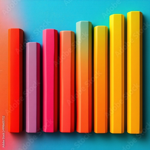 Bright and Colorful Horizontal Bar Design for Modern Backgrounds and Graphic Projects, Vibrant Colors