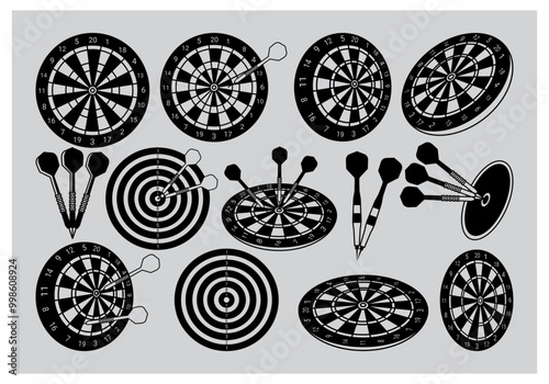 Darts Svg, Darts Silhouette, Sports, Darts Outline, Darts Sports, Target Svg, Dart Board Silhouette, dart board Svg, Dart Game,