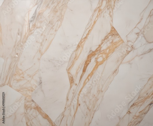 a close-up view marble surface with a textured, striped pattern in shades of white and beige