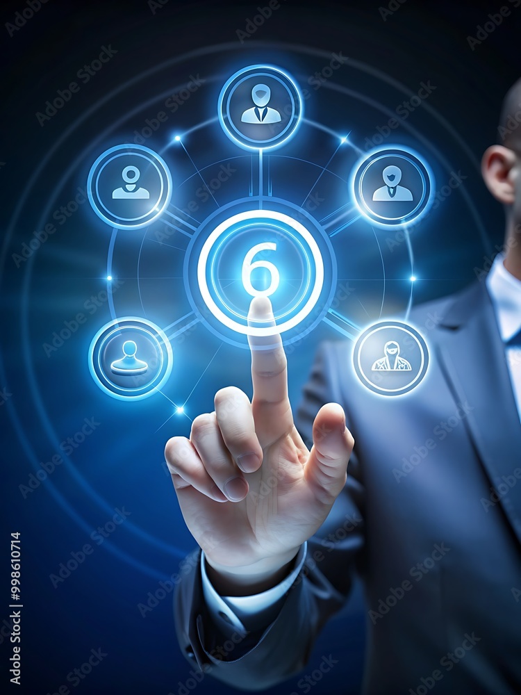 Hand Touching Six Sigma Icons on Tech Background
Hand Touching Six Sigma Icons on Tech Background