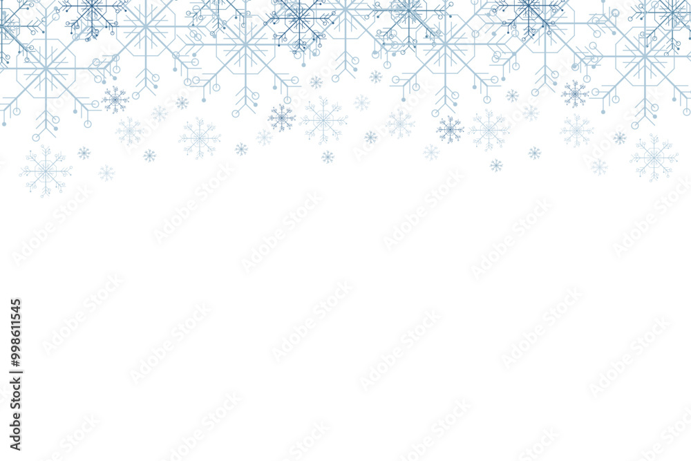 Winter snow frame. Christmas Snowflakes border. Snowy frame frozen background Winter snow frame. Christmas Snowflakes border. Snowy frame frozen background