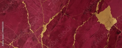 a close-up view marbled surface with a rich red color and gold accents The marbled pattern is composed of irregularly shaped, overlapping lines and curves, creating a