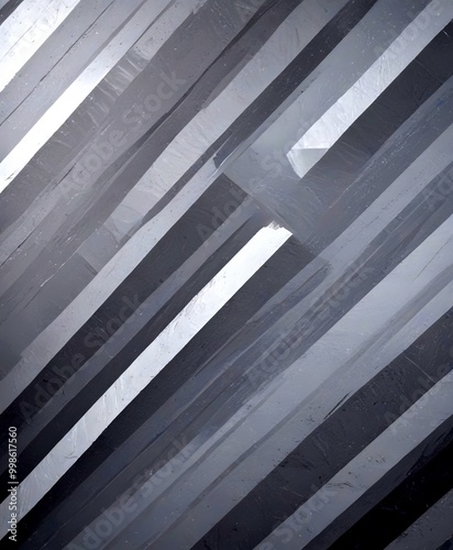 a diagonal pattern of vertical and horizontal lines in varying shades of gray, creating a sense of depth and movement