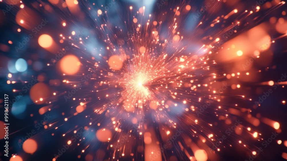 A dazzling display of bright fireworks lighting up the night sky, celebrating the magic of the holiday season with sparkling colors and joyful explosions A dazzling display of bright fireworks lighting up the night sky, celebrating the magic of the holiday season with sparkling colors and joyful explosions