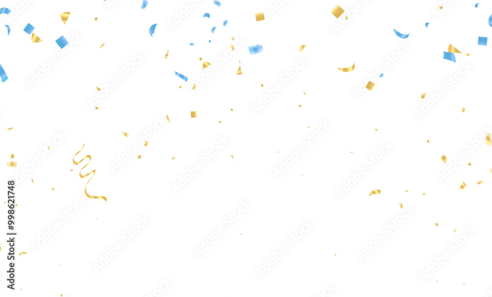 blue and Golden confetti isolated. Festive background. Vector illustration blue and Golden confetti isolated. Festive background. Vector illustration