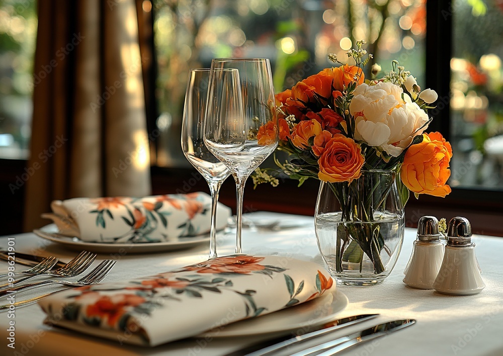 Elegant Dinner Party Invitation Design with Floral Accents and ...