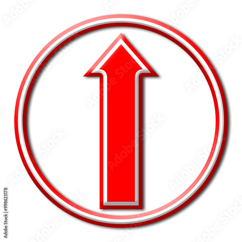 red arrow up