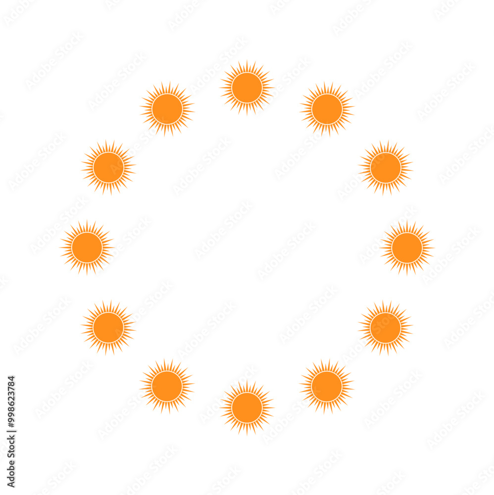Sun circle. Vector illustration Sun circle. Vector illustration