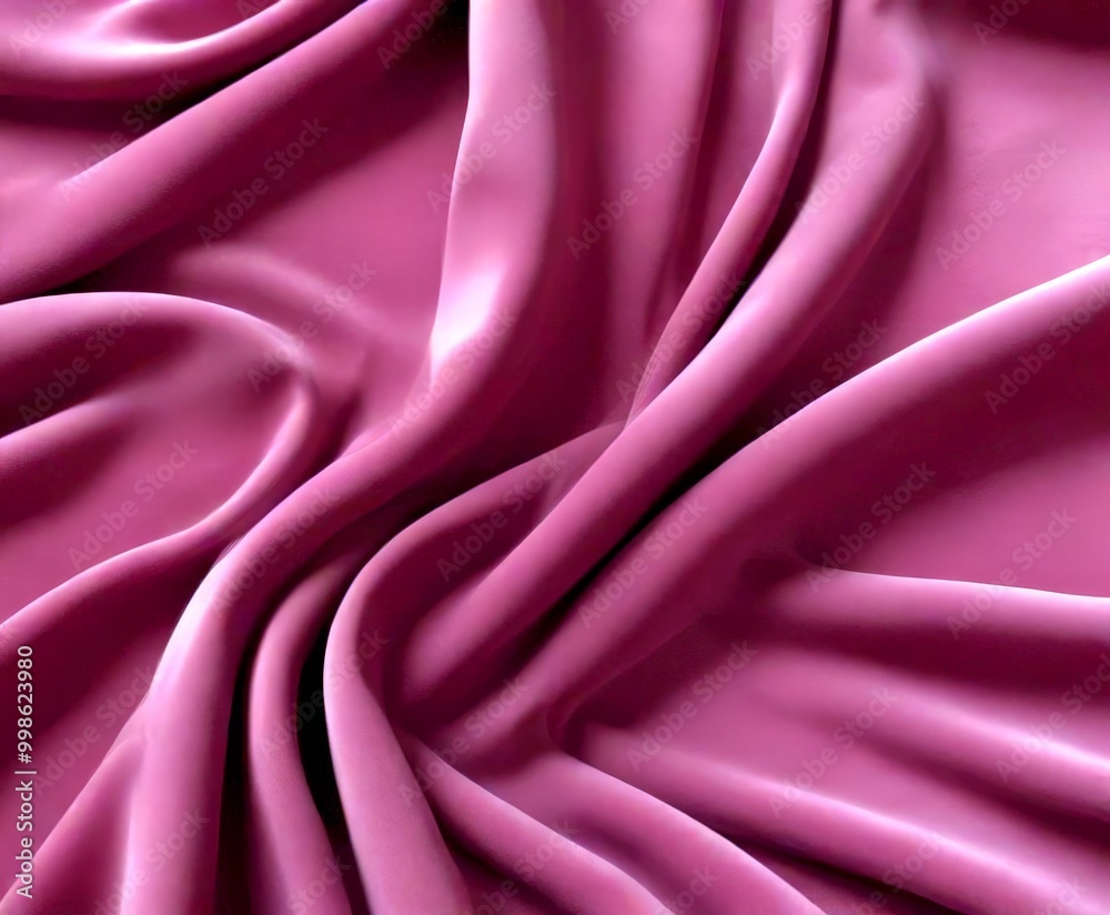 Fototapeta premium a close-up view fabric with a deep purple color, featuring a criss-cross pattern of folds and creases