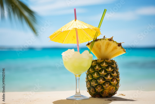 Pineapple coconut Cooler Refreshing drinks 