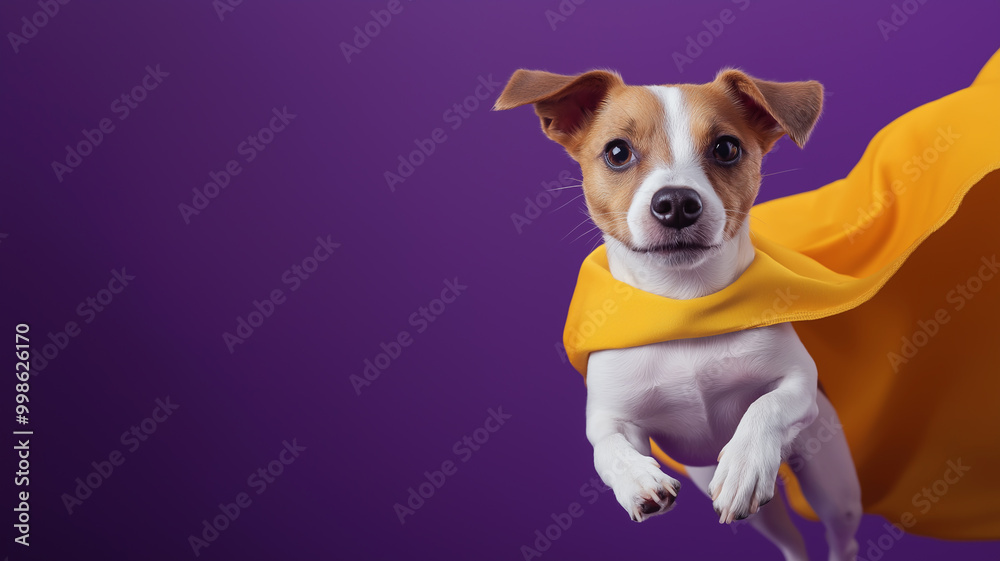 Superhero Dog, Capture a superhero dog retriever in a Superman pose